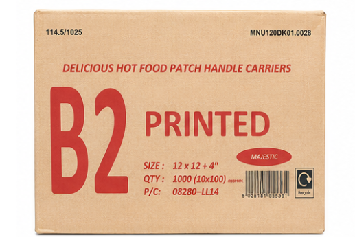 B2 Printed Carriers Bags 1000