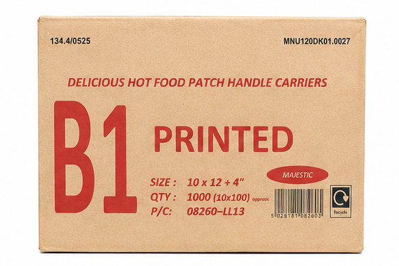 B1 Printed Carriers Bags 1000