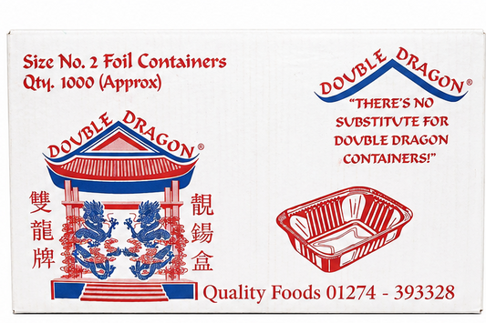 No2 Foil Container, Double Dragon, 1000Qty