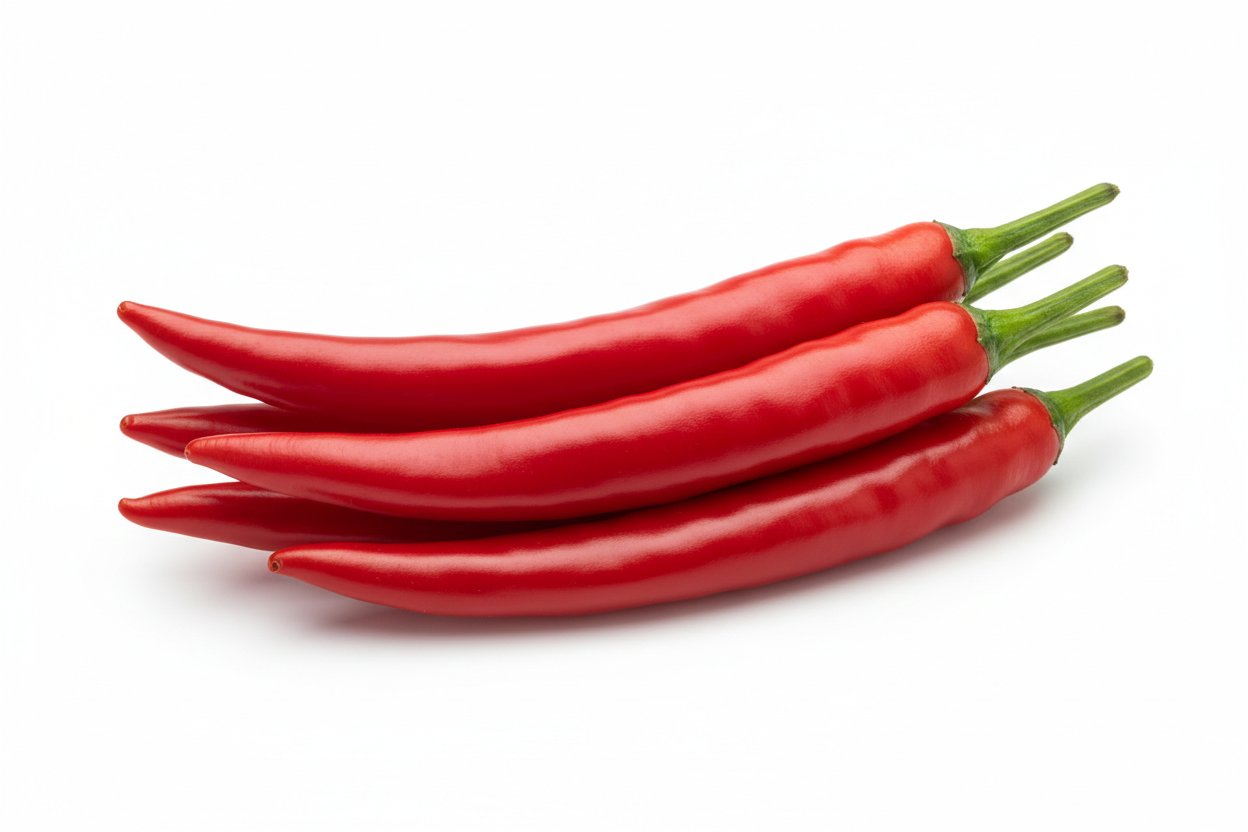 Fresh Long Red Chilli, 3kg box