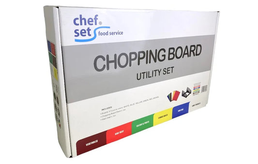 6pc Chopping Board Set With Rack+Wall Chart, Single Set