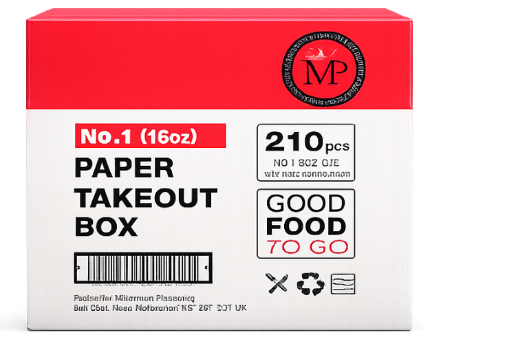 VIP No1, MP, PAPER TAKEOUT BOX , PCS210