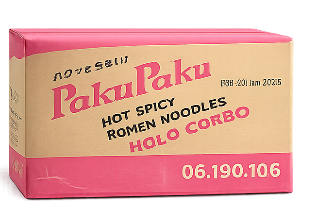 Paku Paku hot spicy ramen noodle box, clearance