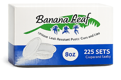 8oz cup + lid, banana leaf , 225 sets