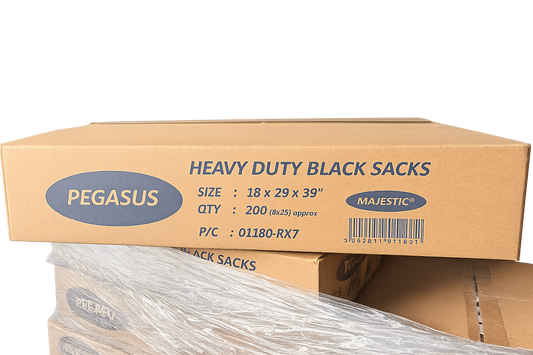Black Bin Bags, 200pcs, pegasus