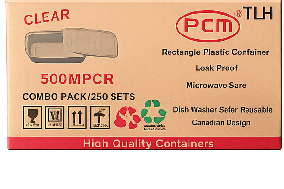500ml PCM conatiner with lids, QTY 250sets