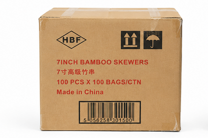 7Inch Bamboo Skewers, 100pcs x 100bags