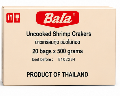 Unkooked Shrimp Crakers, 10kg, Clearance