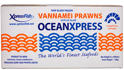 Vannamei Oceanxpress PND Prawns 26/30,  900g