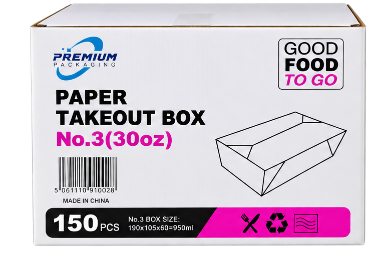 VIP No3, PremiumP. , PAPER TAKEOUT BOX , PCS150