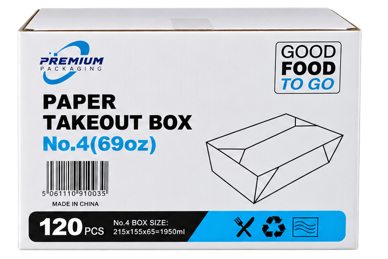 VIP No4, PremiumP. , PAPER TAKEOUT BOX , PCS120