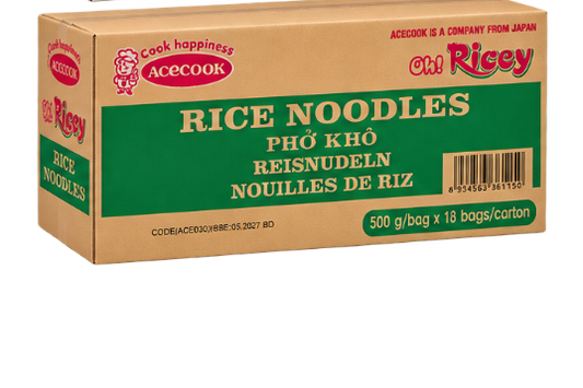 Rice Noodles, ACECOOK, 500g x 18bags