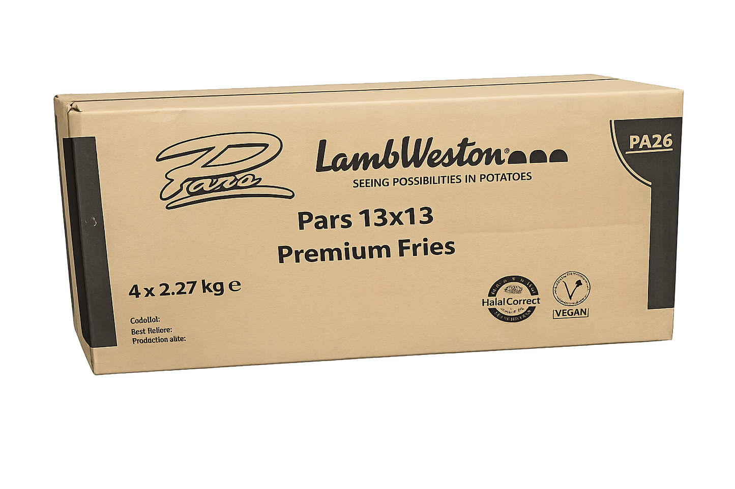 LambWeston, pars Chips, 13x13,  4x2.27kg