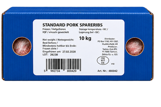 Standard Pork Spareribs, XING FU,  10kg