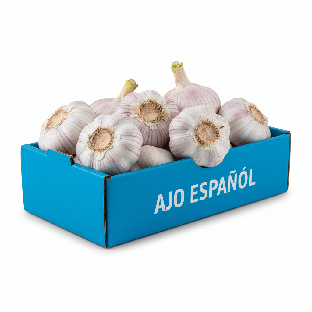 Spanish Garlic Box fresh net 7.5kg