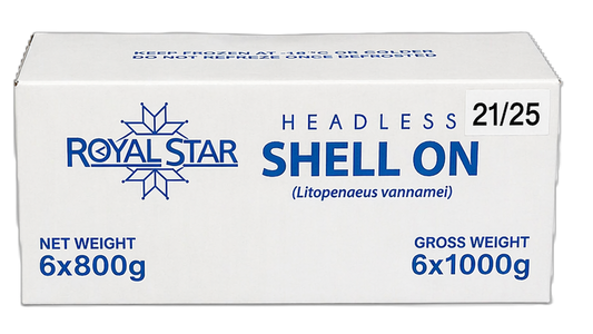 Royal Star HLSO Prawns 21/25 900g